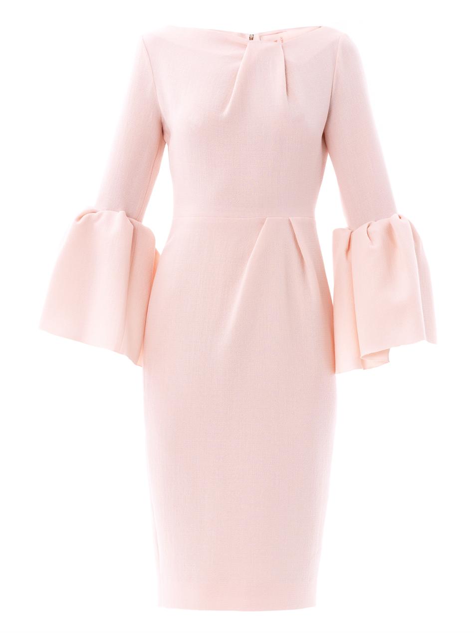 Lyst - Roksanda Margot Wool Crepe Dress in Pink