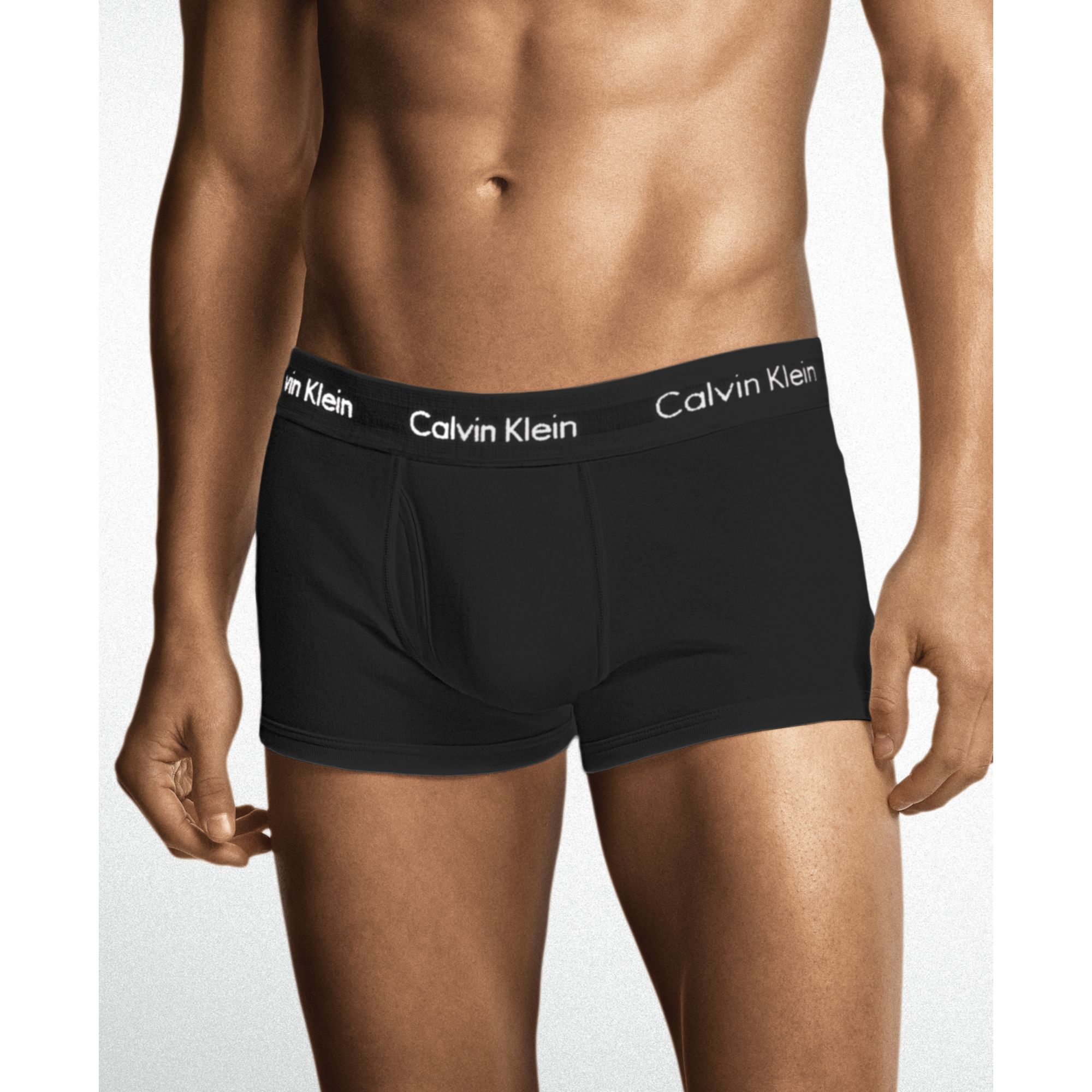 Lyst - Calvin Klein Cotton Stretch Trunk 2 Pack in Black for Men