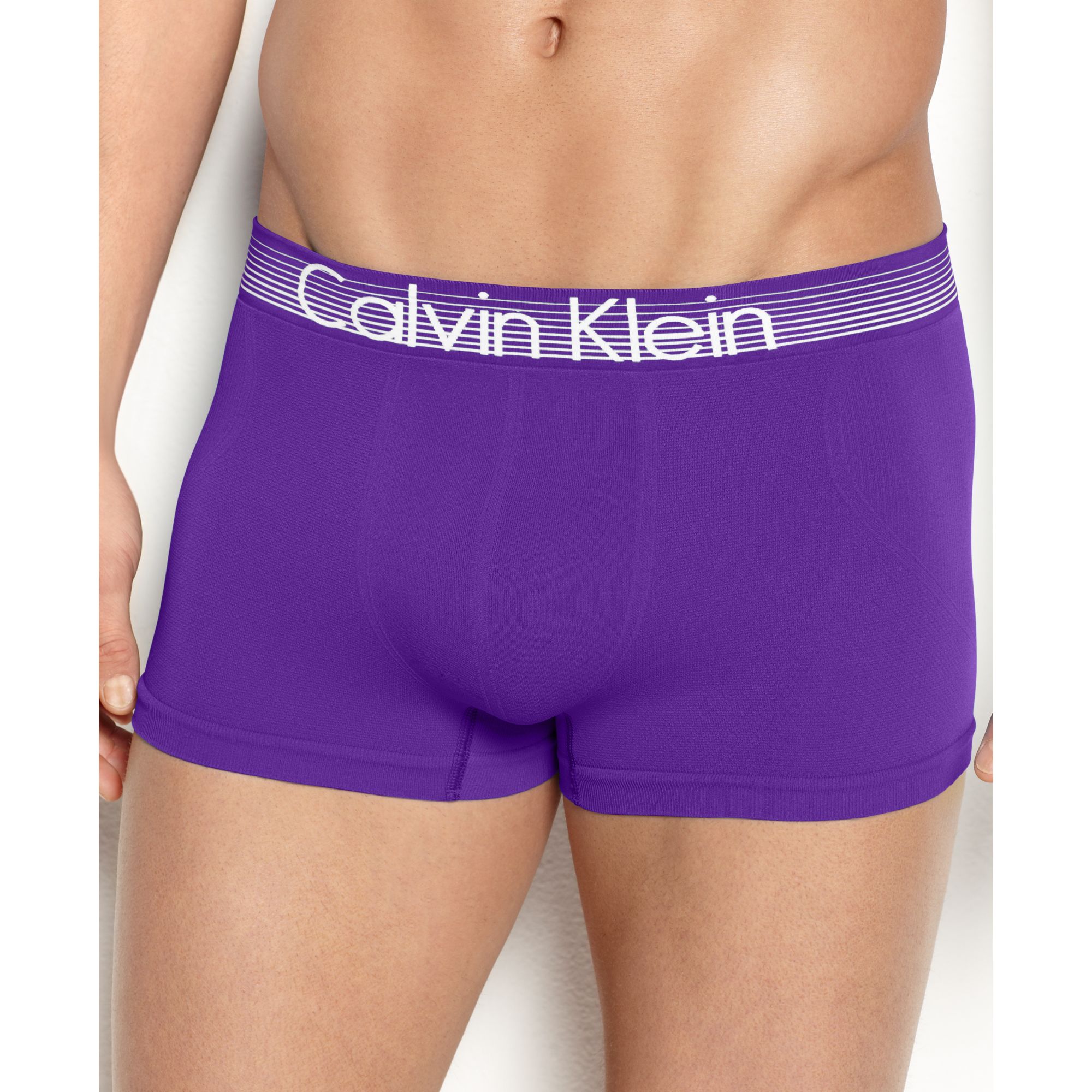 Lyst - Calvin Klein Concept Microfiber Low Rise Trunk in Purple for Men