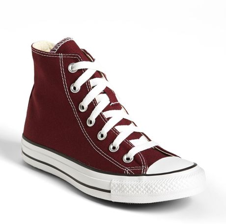 Converse Chuck Taylor All Star High Top Sneaker in Red (Burgundy) | Lyst