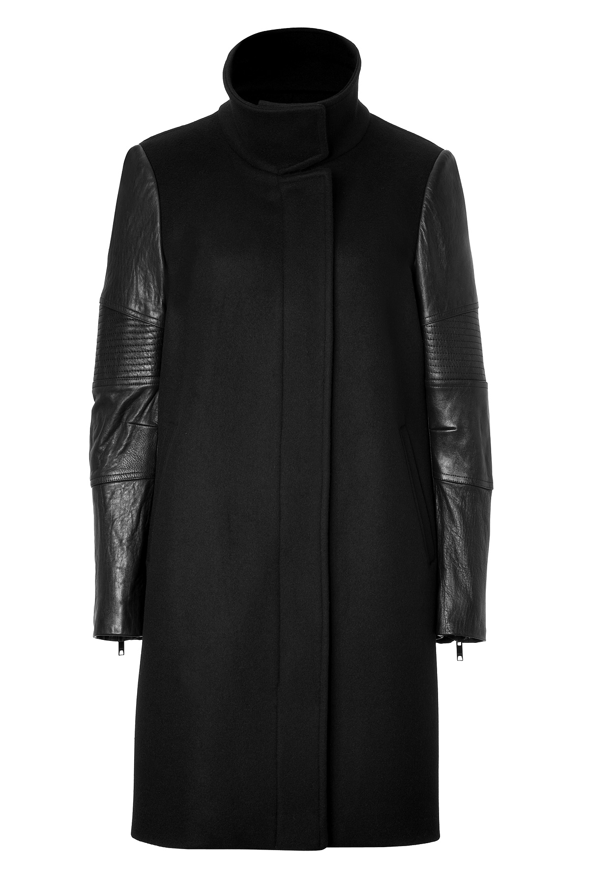 Lyst - Dkny Wool Coat in Black in Black