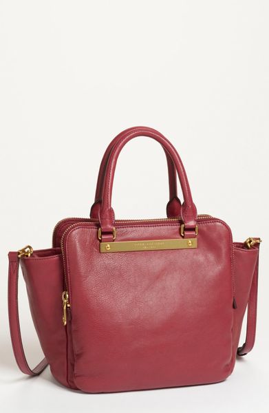 Marc By Marc Jacobs Goodbye Columbus Leather Satchel in Red (Deep ...