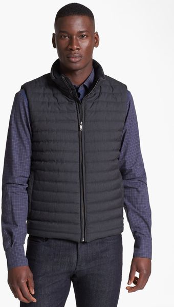 Z Zegna Quilted Wool Vest in Gray for Men (Dark Grey Solid) | Lyst