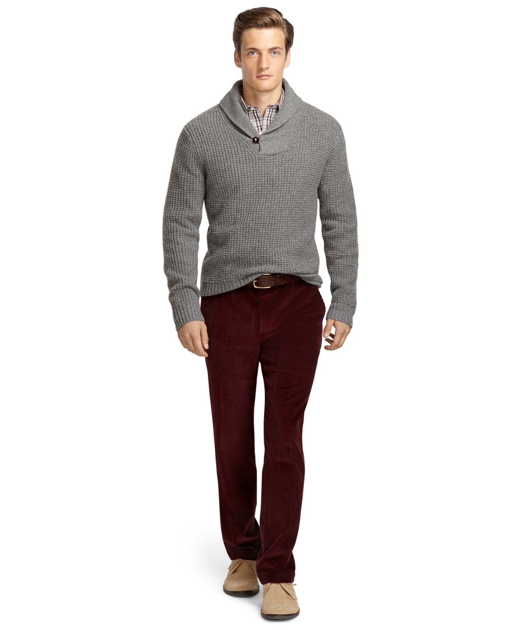 Lyst - Brooks brothers Milano 8wale Corduroy Pants in Red for Men