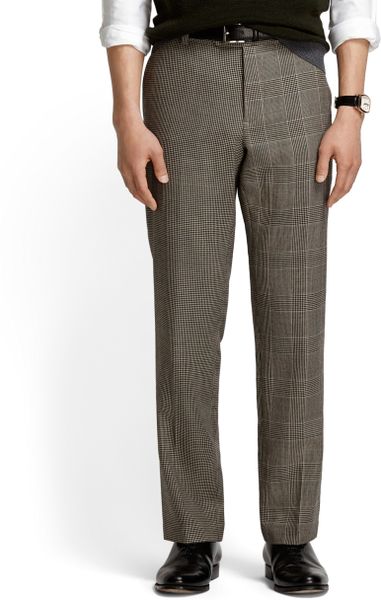 Brooks Brothers Milano Fit Wool Fun Pants in Brown for Men (Charcoal ...