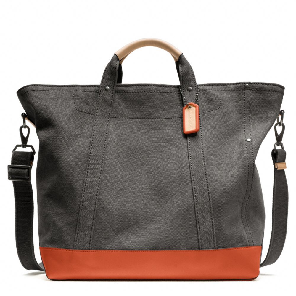 Lyst Coach Washed Canvas Beach Tote In Orange For Men Gallery