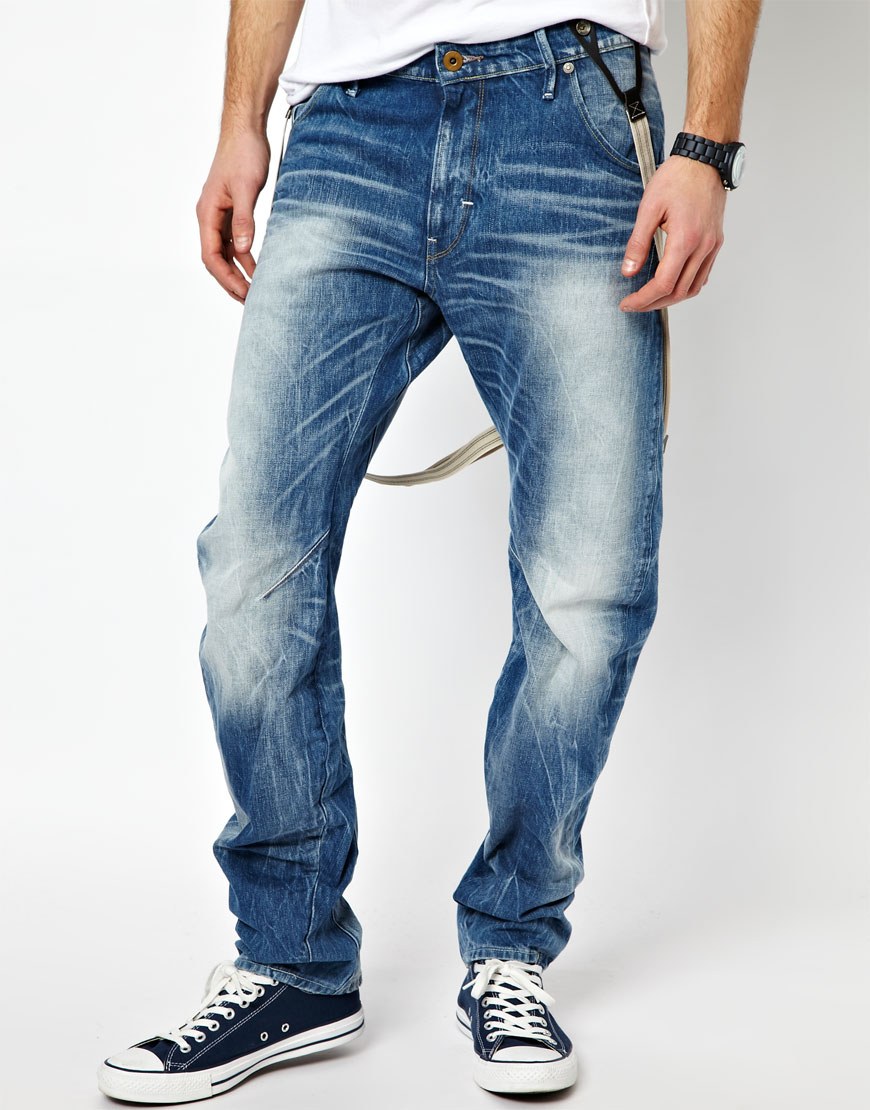 G-Star RAW G Star Jeans Arc 3d Loose Tapered with Braces Medium Aged in ...