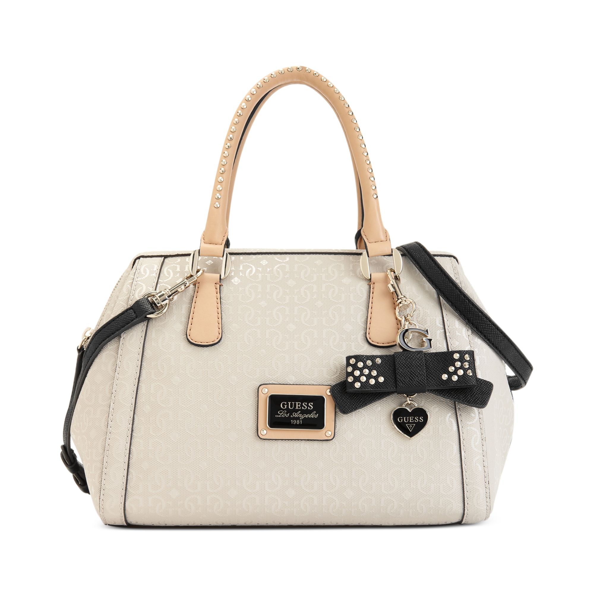 Lyst Guess Handbag Specks Frame Satchel In White Gallery