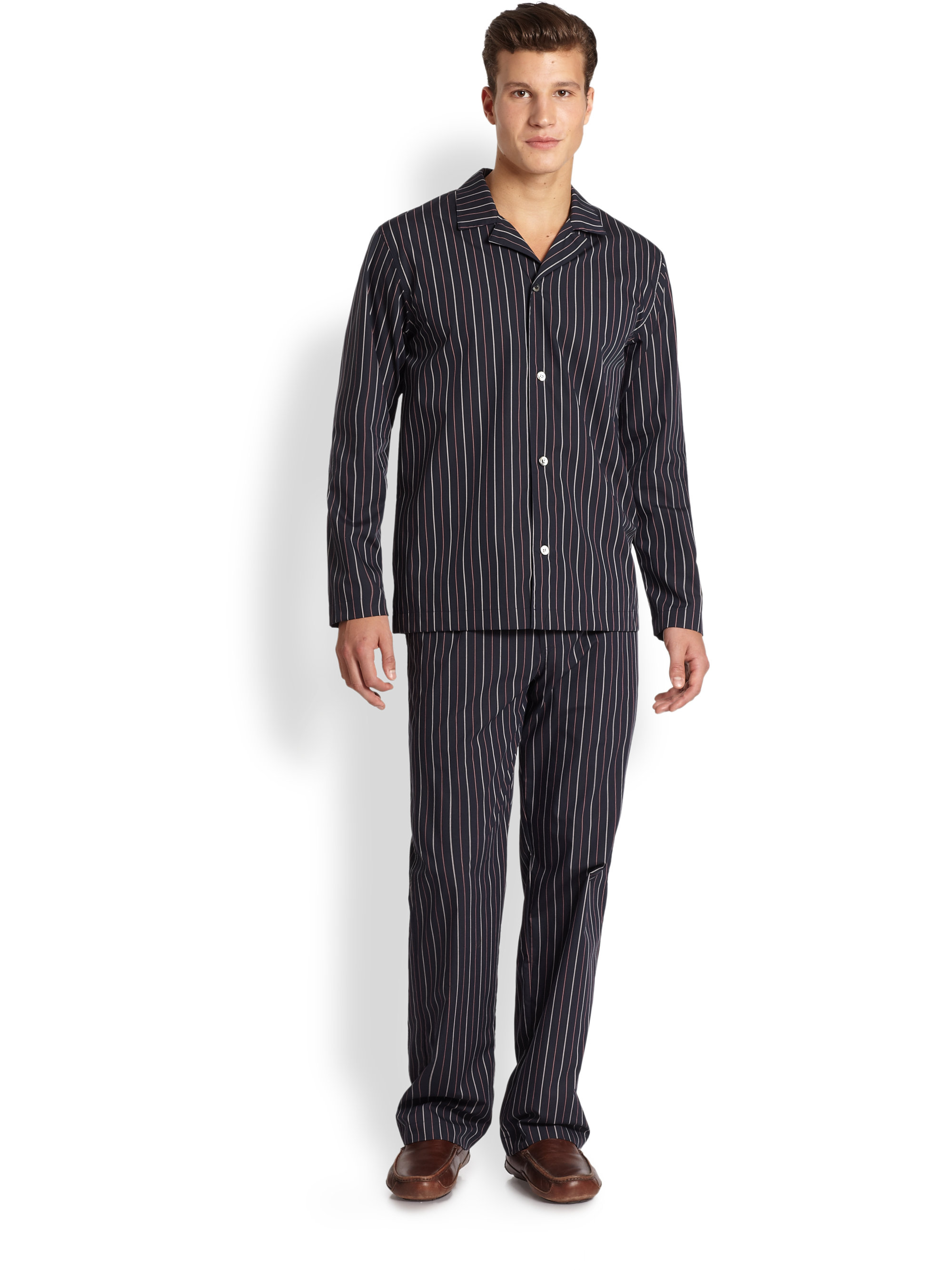 Lyst - Hanro William Striped Pajama Set in Purple for Men