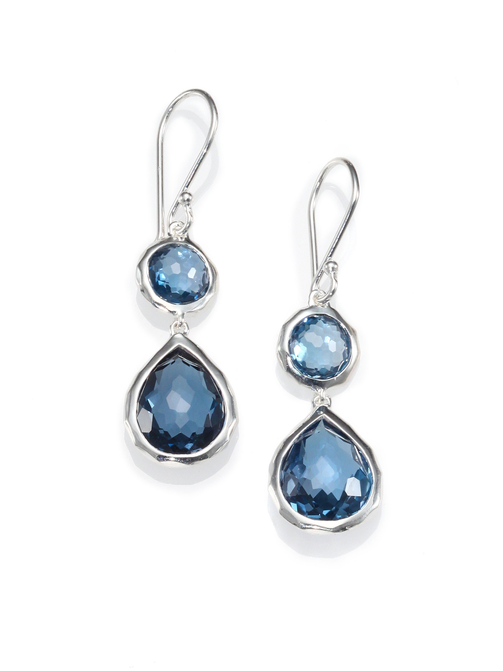 Lyst Ippolita London Blue Topaz And Sterling Silver Earrings In Gallery