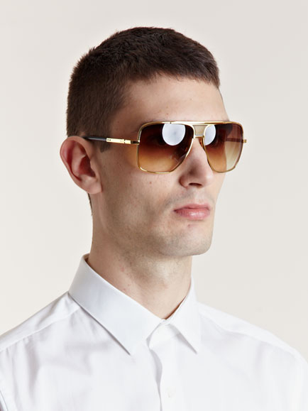 Lyst Dita Eighteen Carat Gold Matador Sunglasses In Metallic For Men