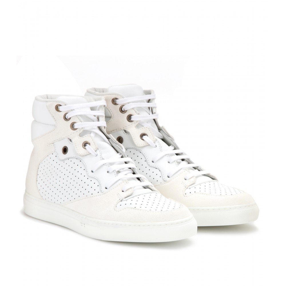 Lyst - Balenciaga Leather High-top Sneakers in White