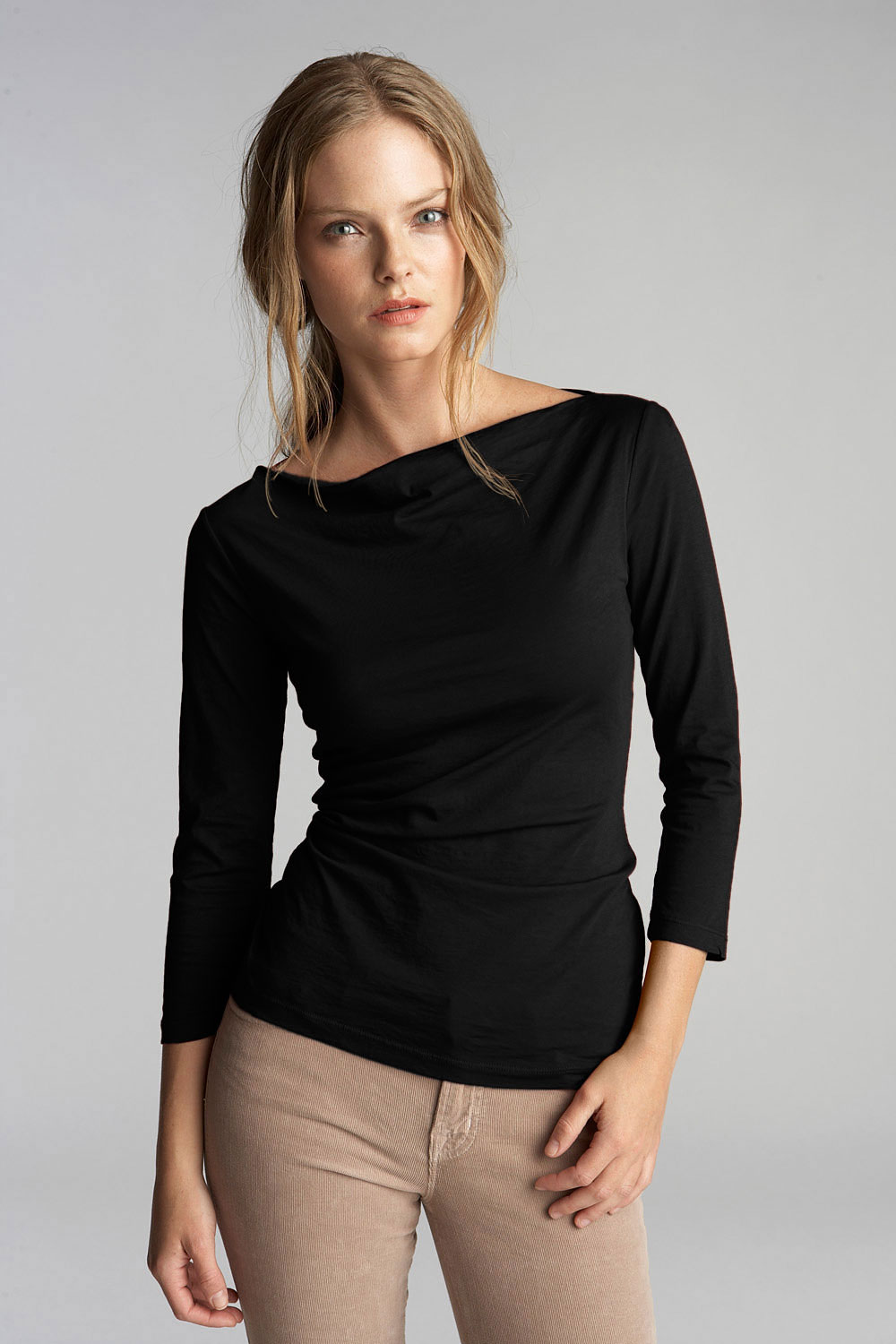 Velvet by graham &amp; spencer Aileen Boat Neck Top in Black ...