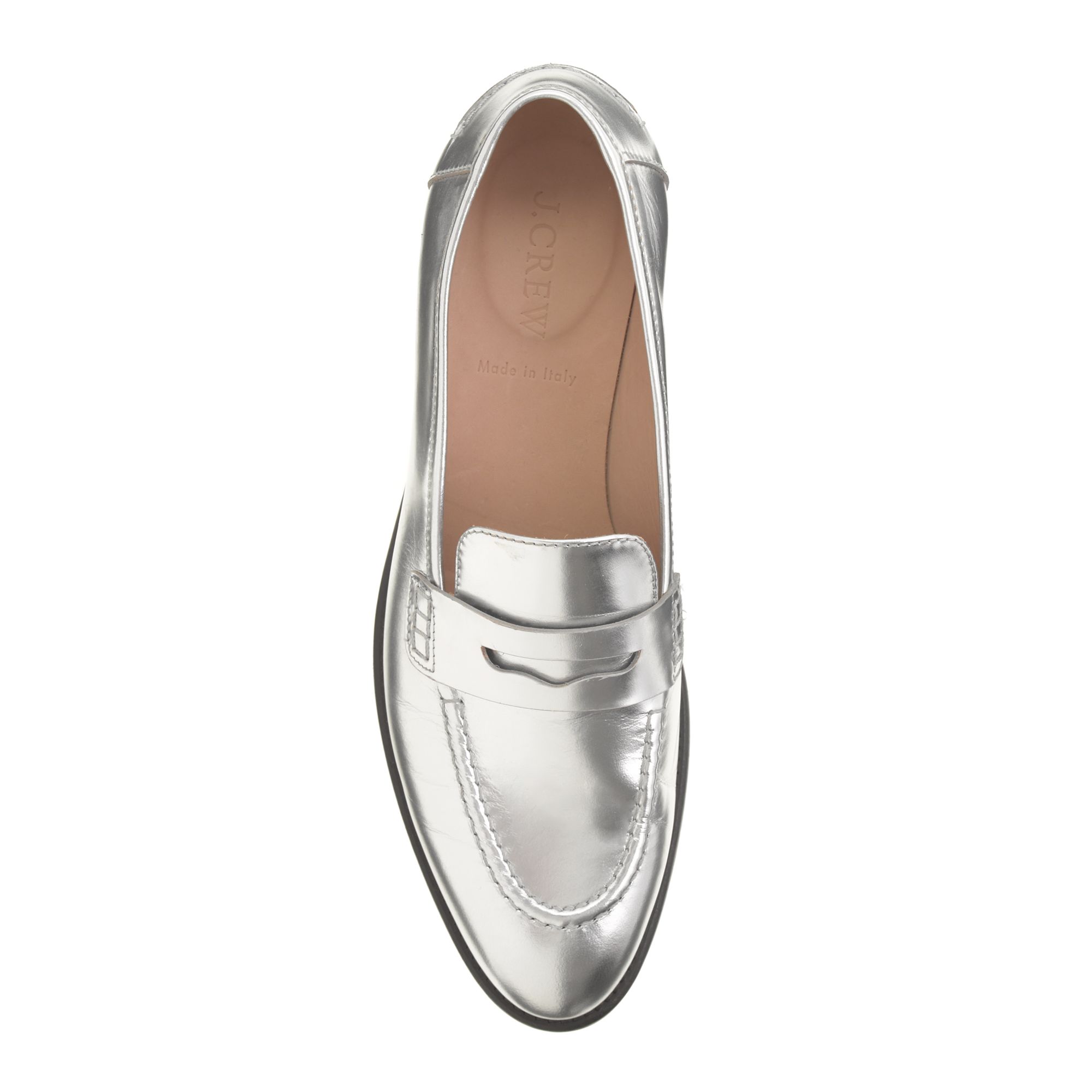 Lyst - J.Crew Preorder Collection Mirror Metallic Penny Loafers in Metallic