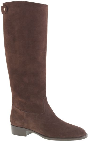 J.crew Suede Field Boots with Extended Calf in Brown (rustic brown) | Lyst
