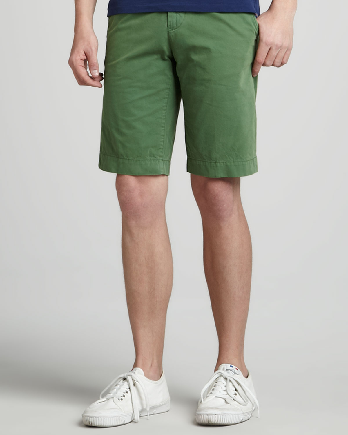 Moncler Twill Shorts Kelly Green in Green for Men | Lyst