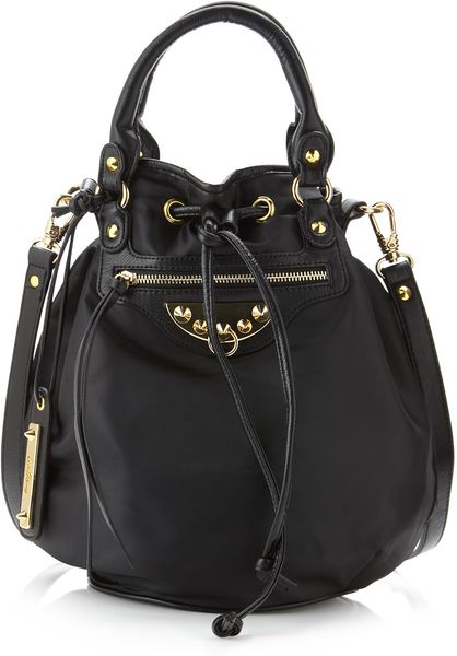 Sam Edelman Alvina Nylon Bucket Bag Black in Black | Lyst