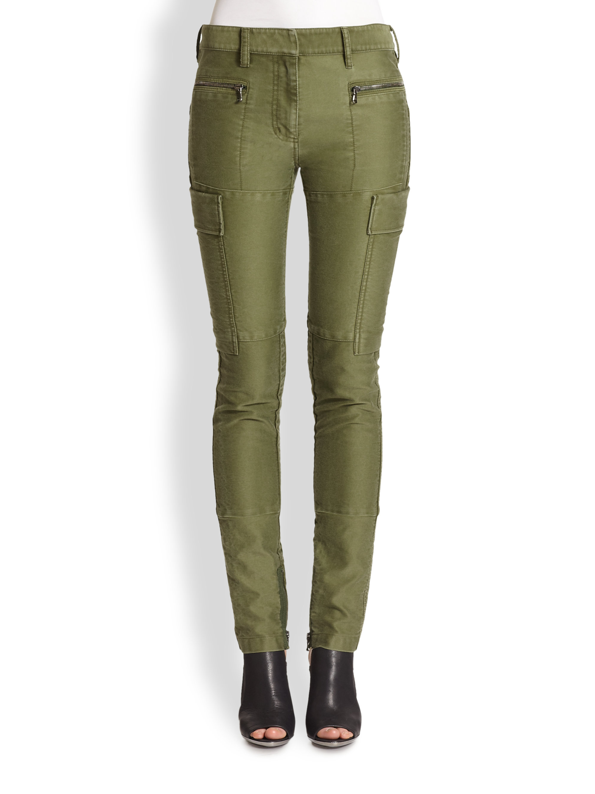 3.1 Phillip Lim Skinny Cargo Pants in Green (ARMY GREEN) | Lyst