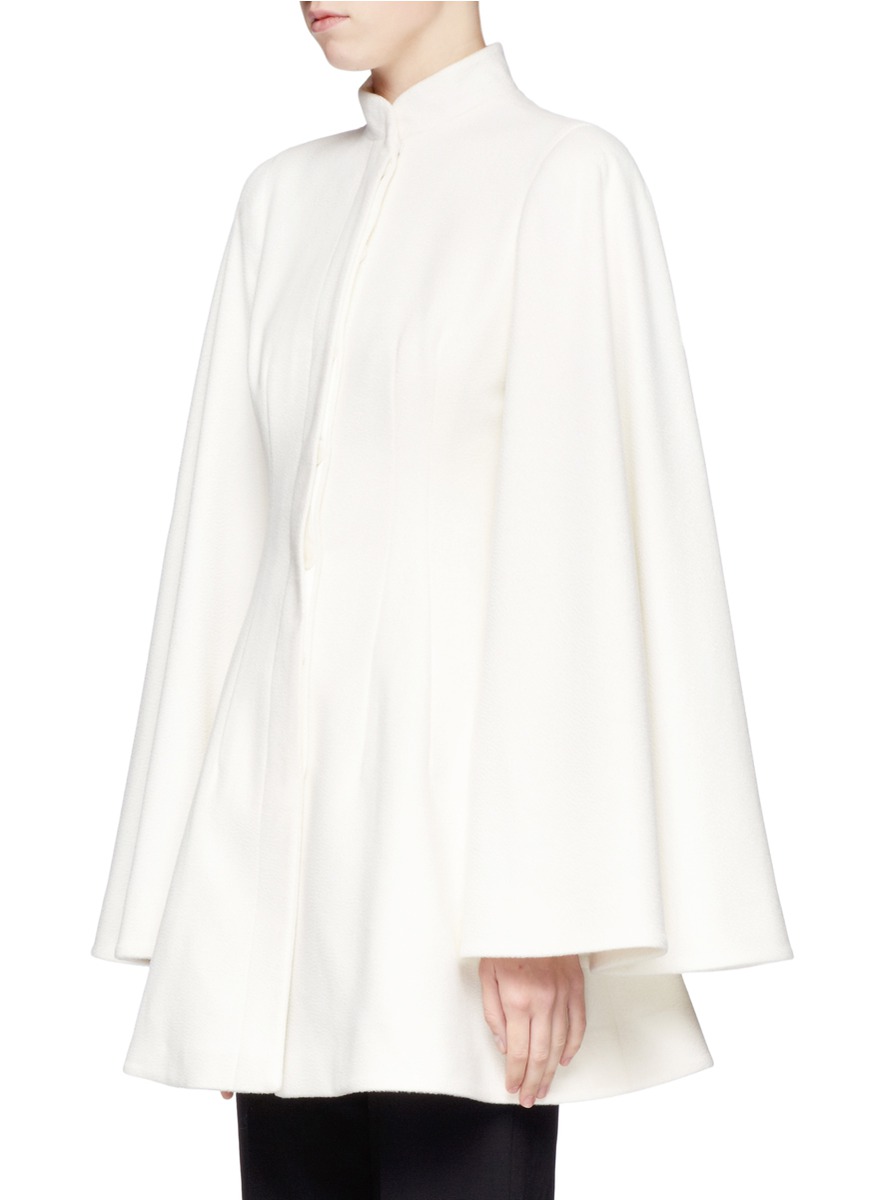 Lyst - Alexander mcqueen Cashmere Cape Coat in White