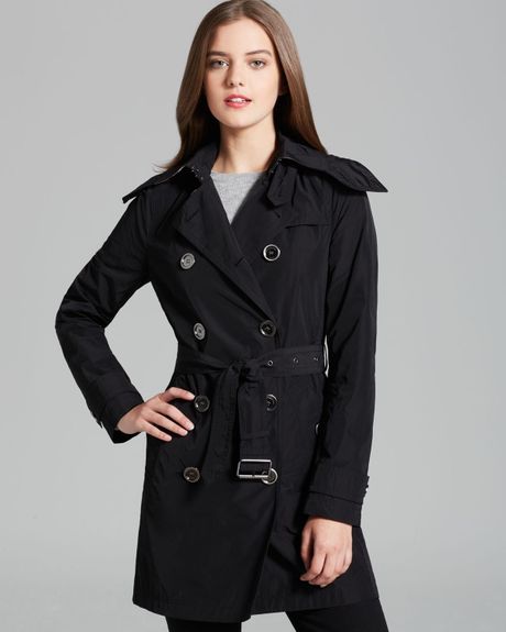 Burberry Brit Balmoral Trench Coat in Black | Lyst