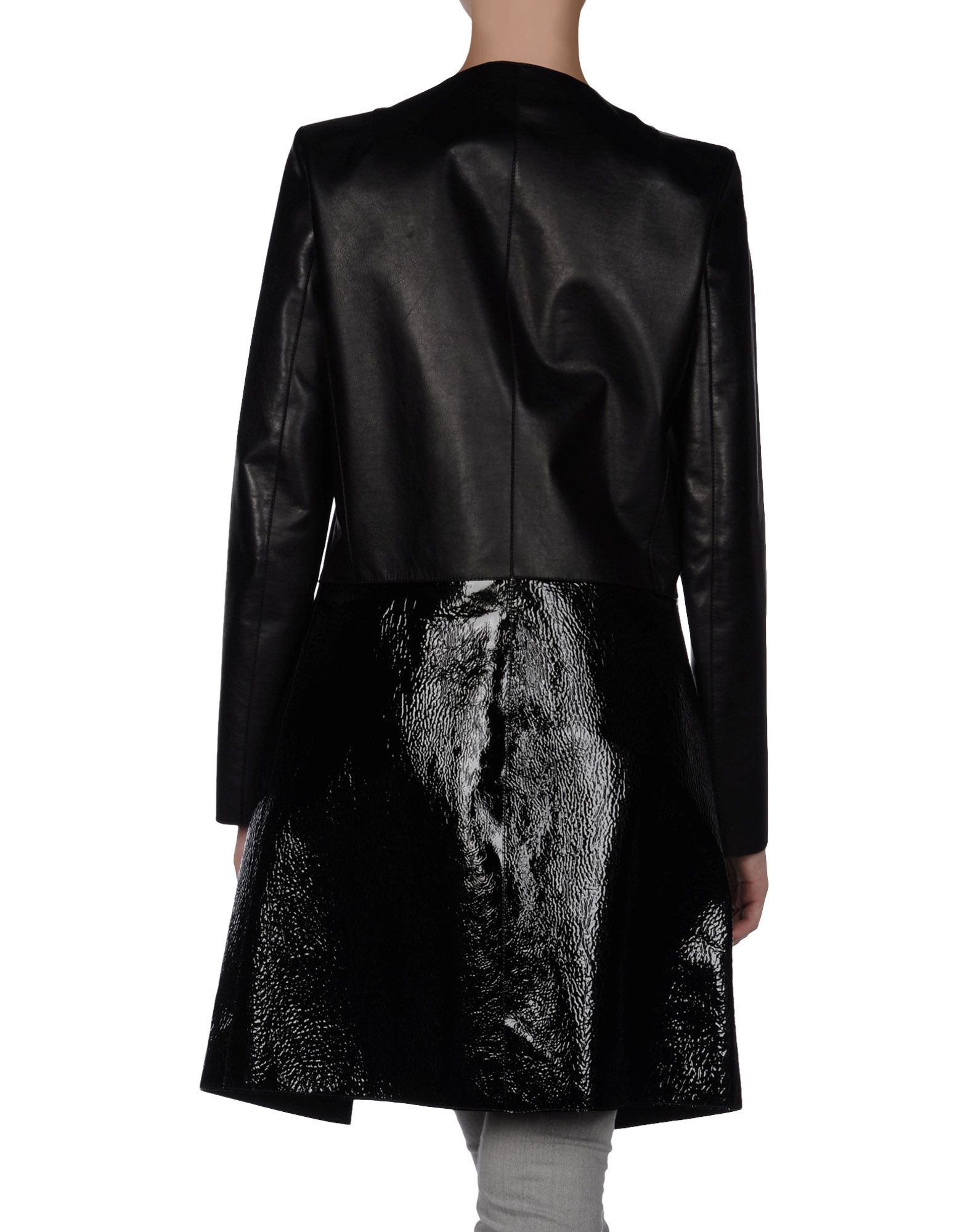 black leather fendi jacket
