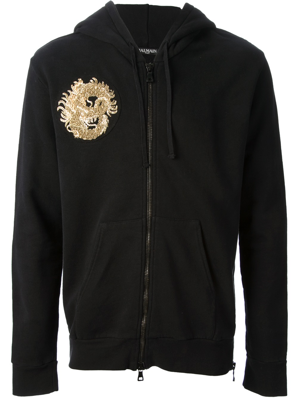 Balmain Embroidered Dragon Sweatshirt in Black for Men | Lyst