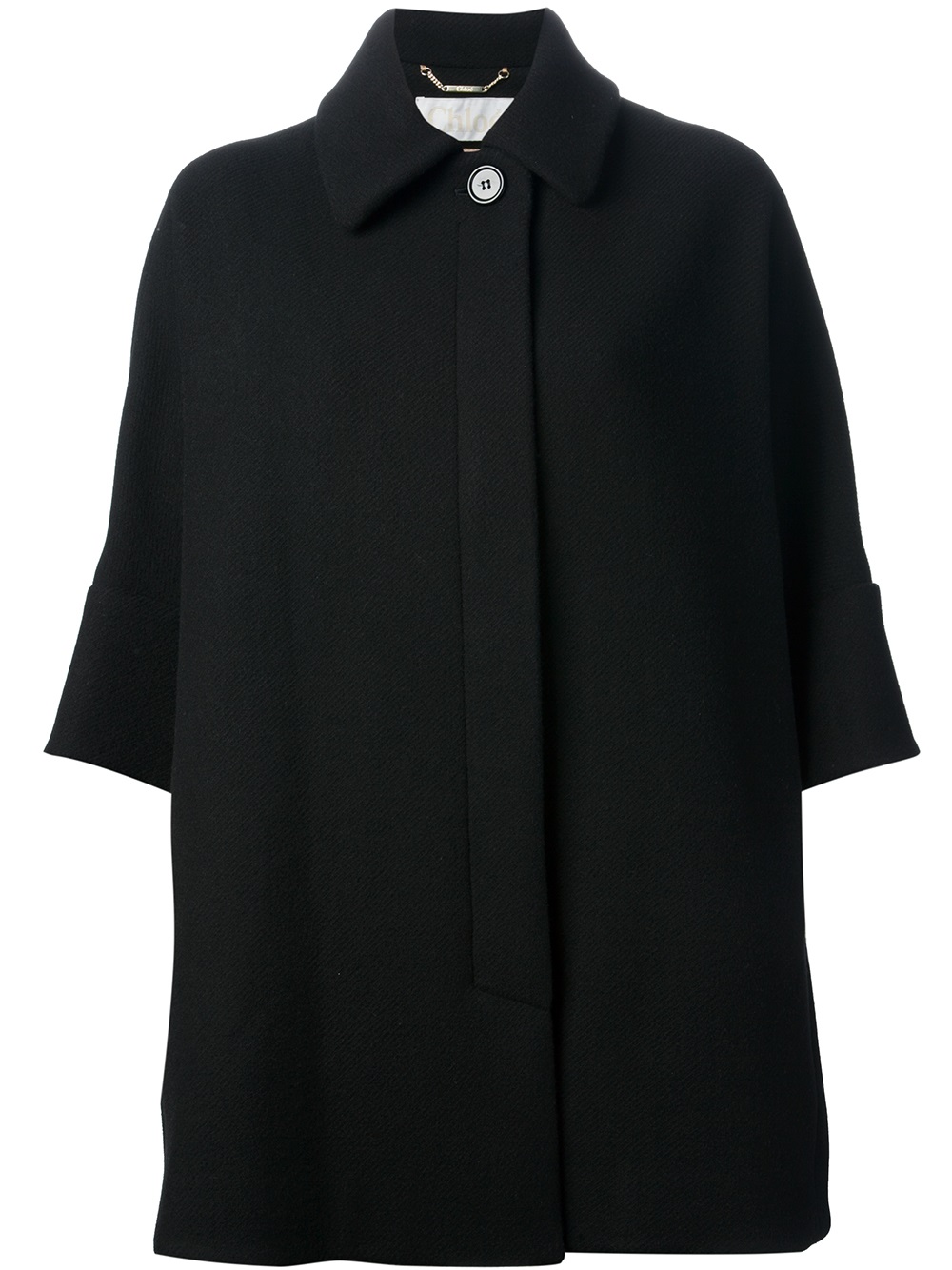 Lyst - Chloé Oversized Coat in Black