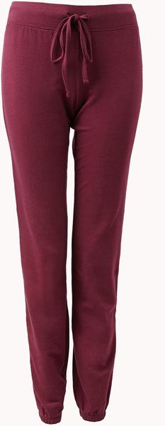 Forever 21 Lounge Sweatpants in Red (Burgundy) | Lyst