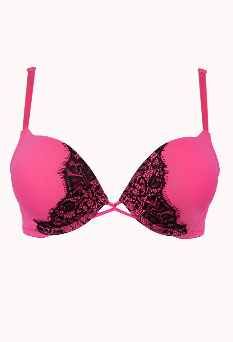 Neon pink extreme cut out lace body gel