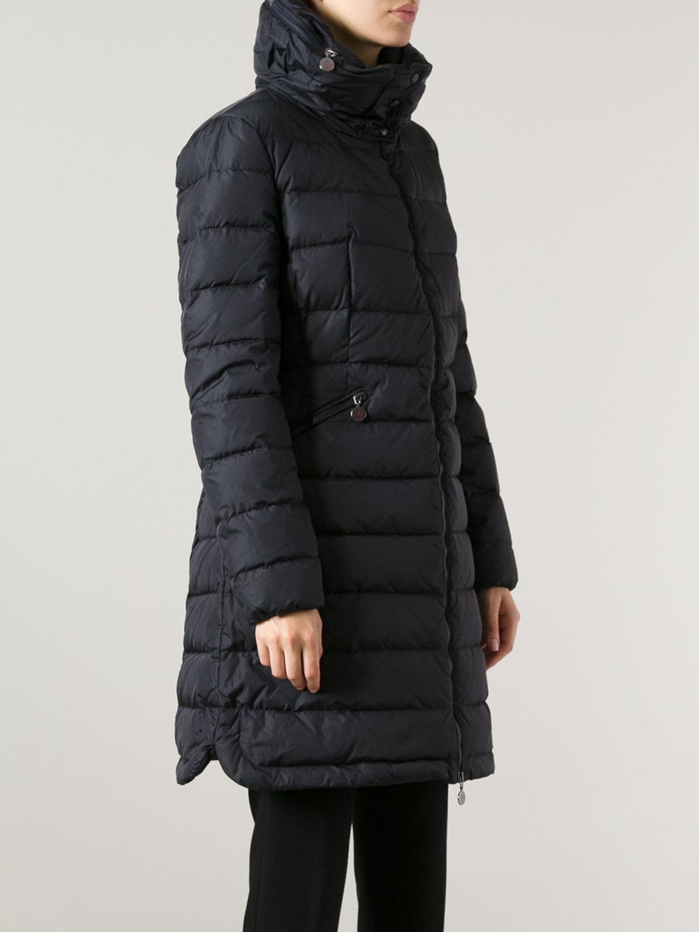 Lyst - Moncler Flamme Feather Down Coat in Blue