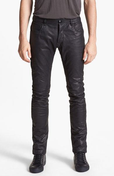 Rick Owens Leather Pants in Black for Men | Lyst