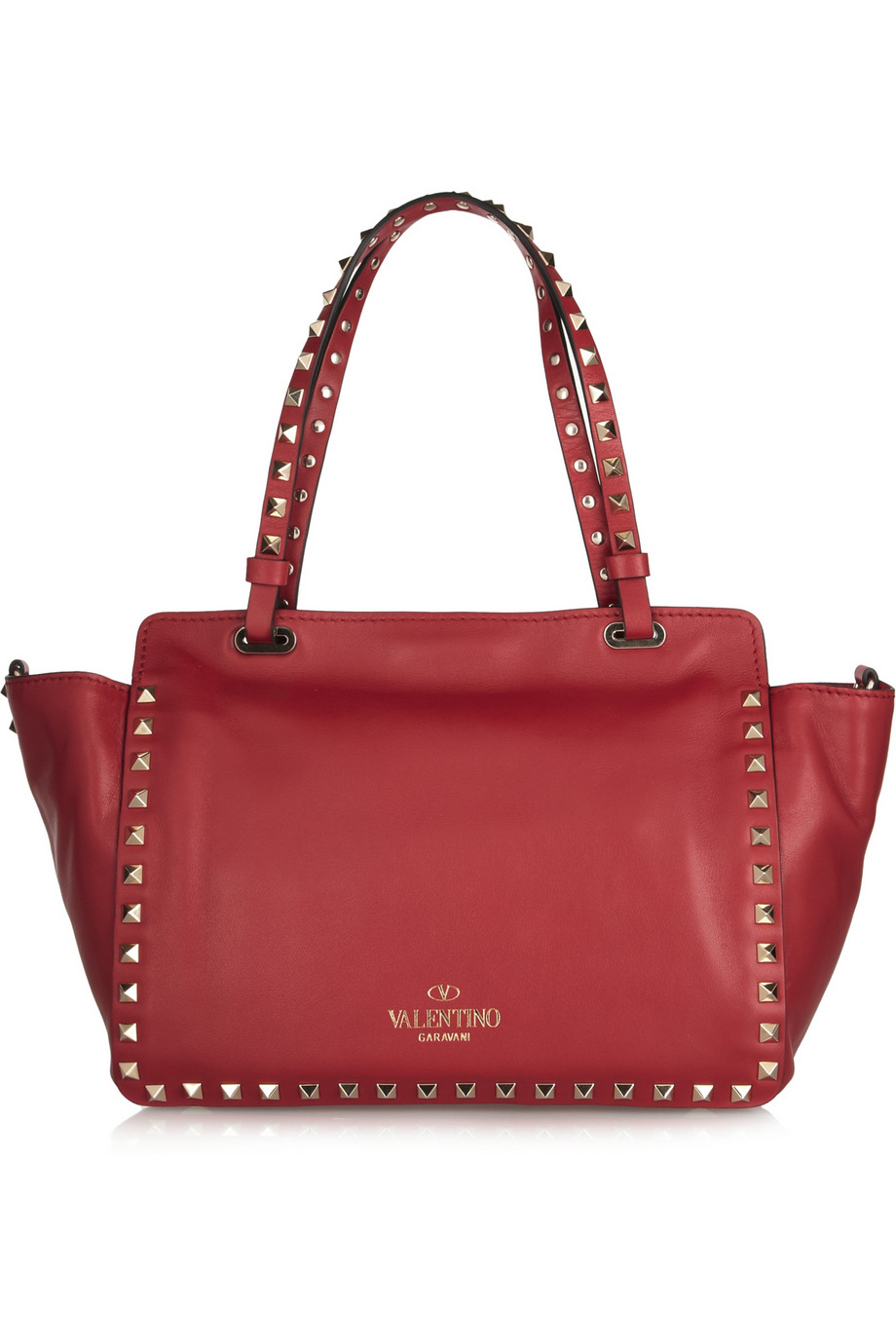 Valentino Rockstud Leather Bag in Red Lyst