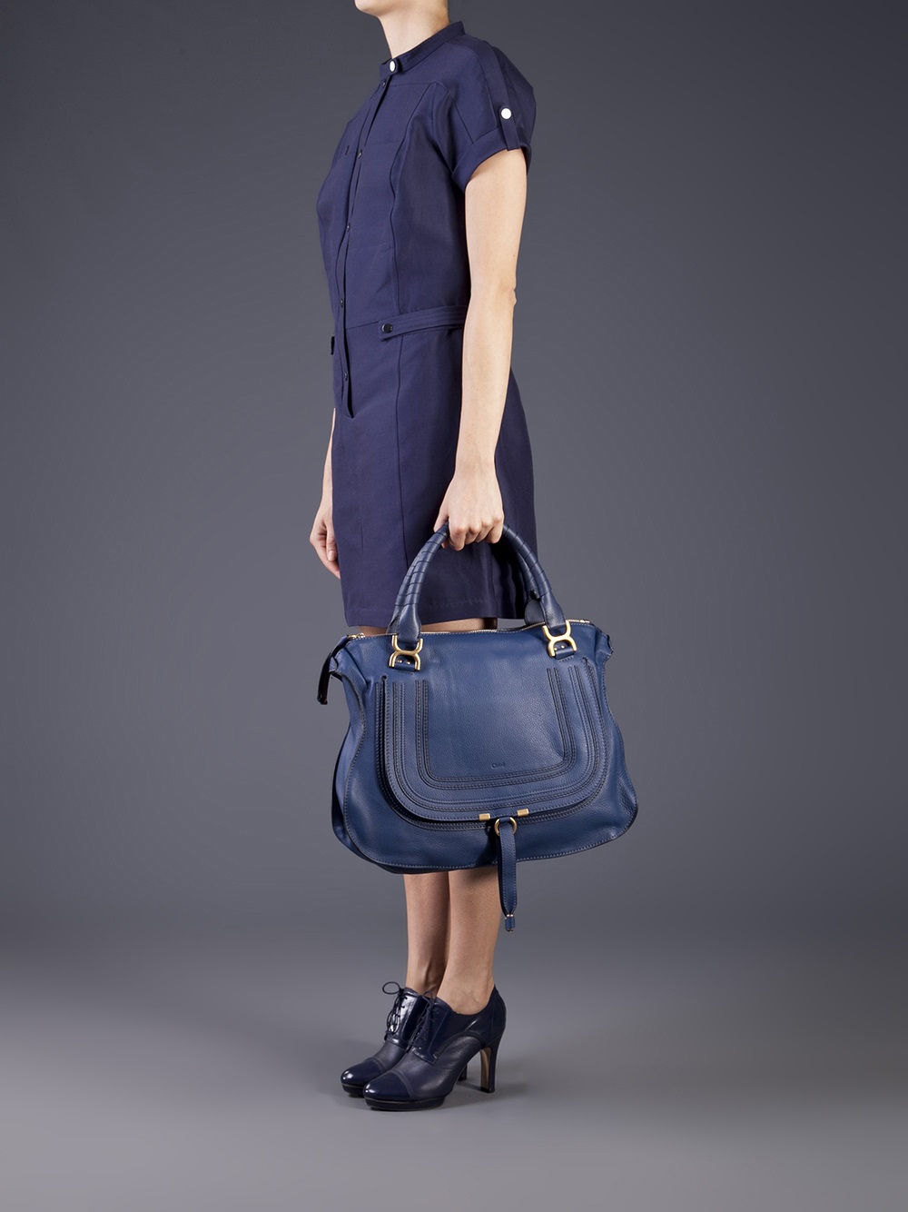 Chlo Marcie Bag in Blue | Lyst  