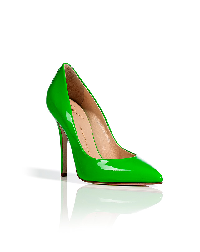 giuseppe zanotti green heels