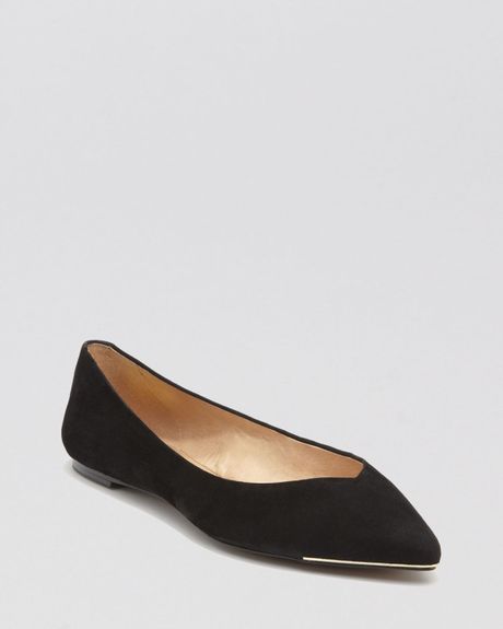 Dolce Vita Pointed Toe Flats Pala in Black | Lyst