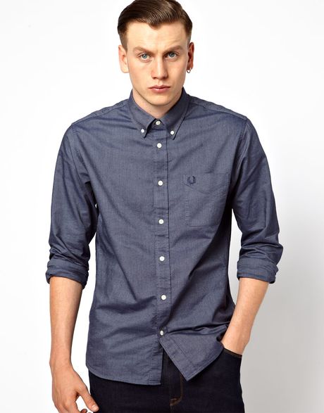 Fred Perry Classic Oxford Shirt in Blue for Men | Lyst