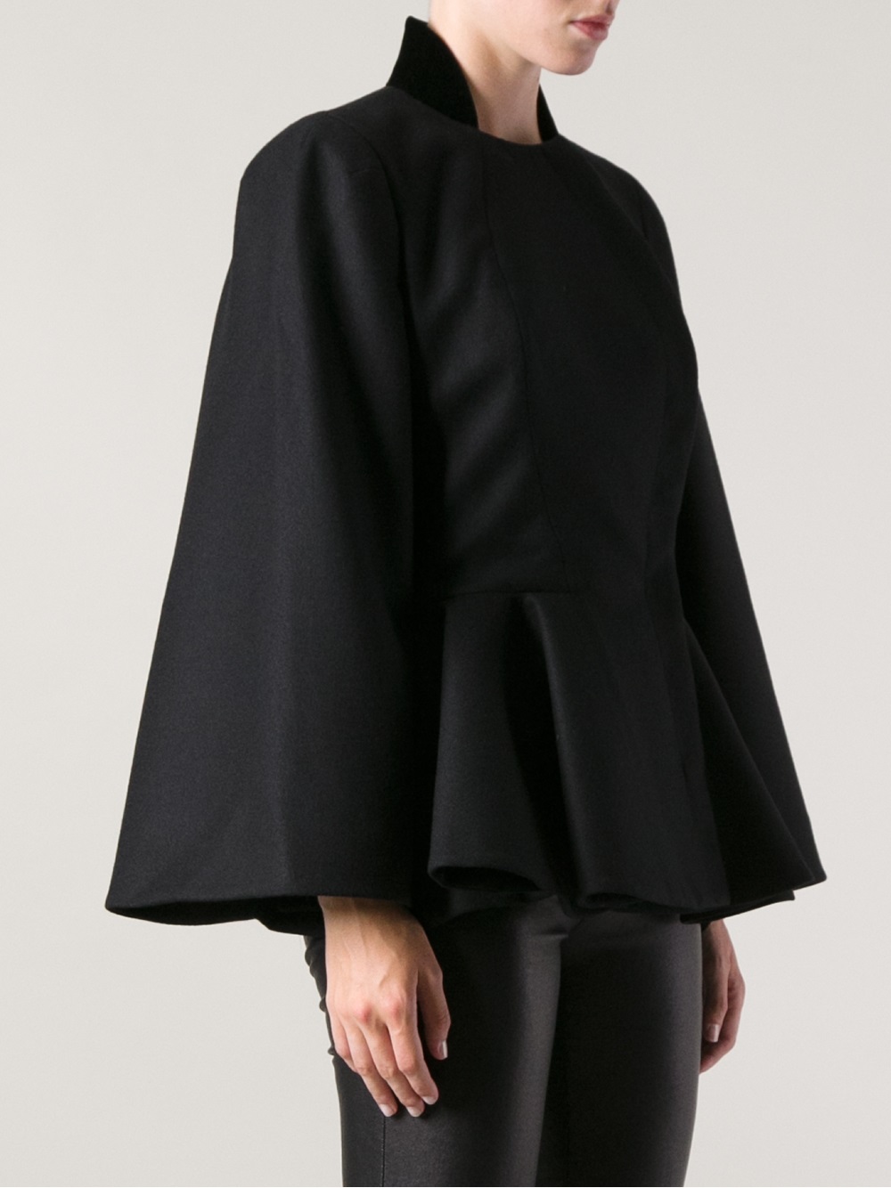 Lyst - Alexander Mcqueen Fitted Cape in Black