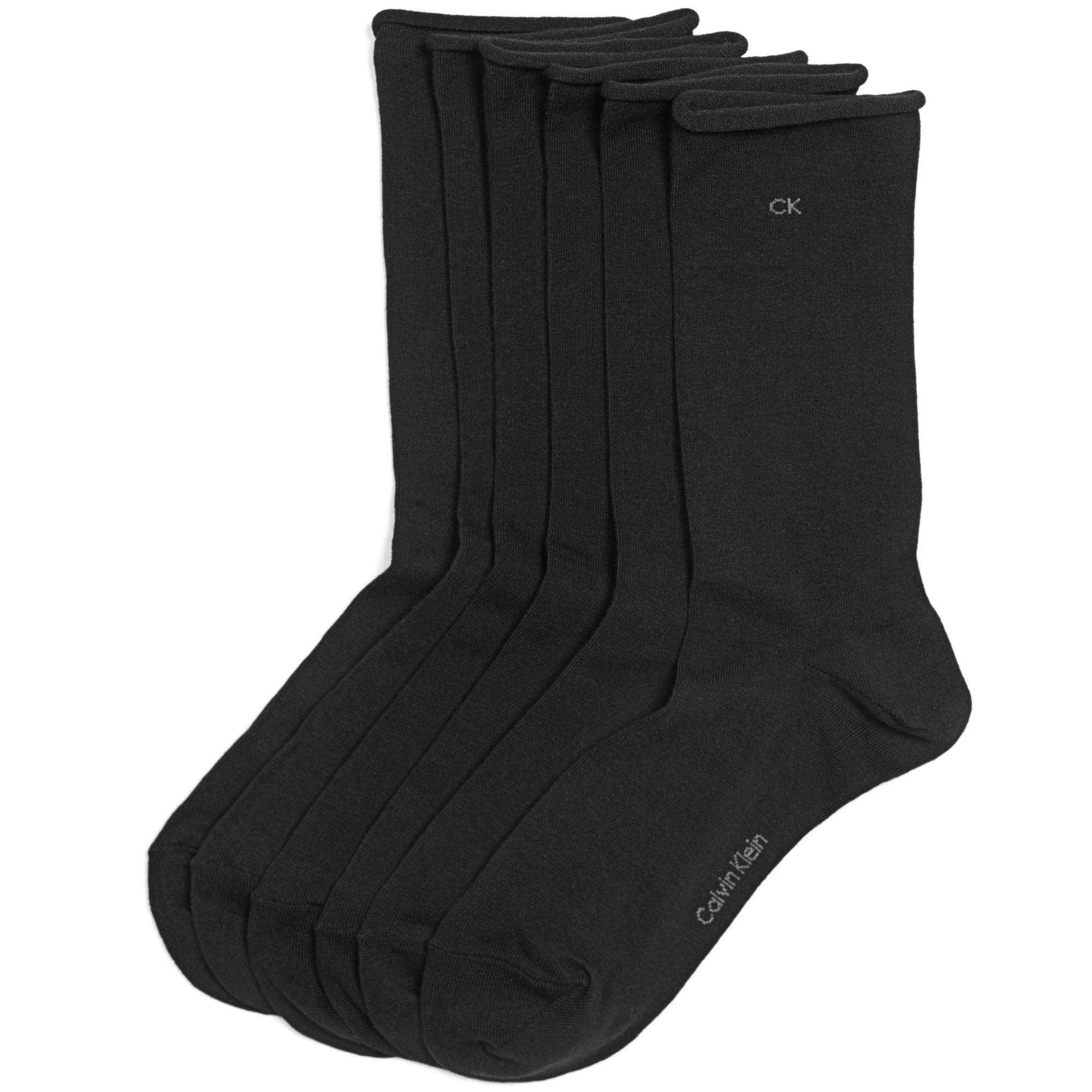 Calvin klein Women's Casual Roll Top 3 Pack Socks in Black | Lyst