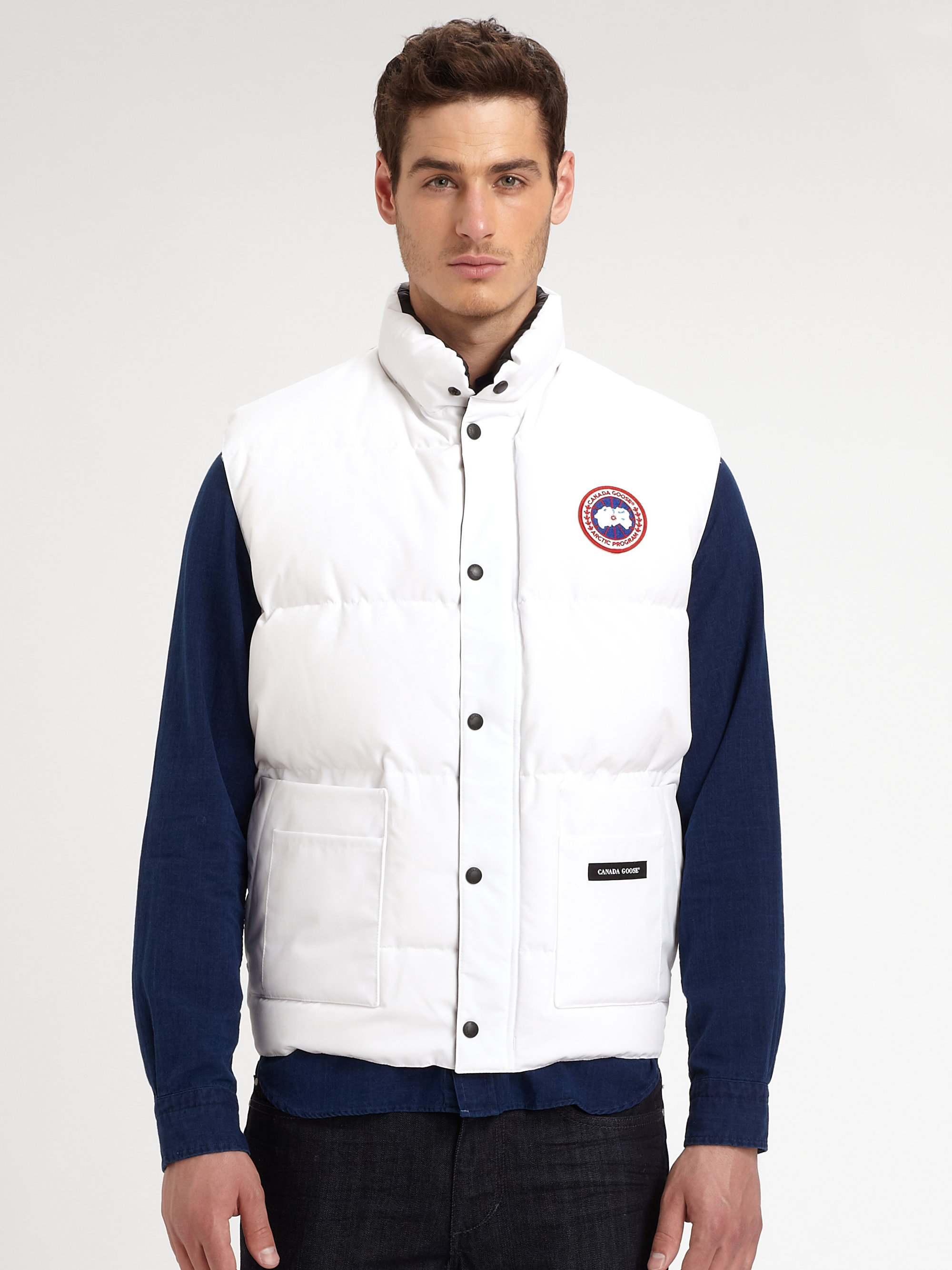 canada goose Vests White canada goose Vests White