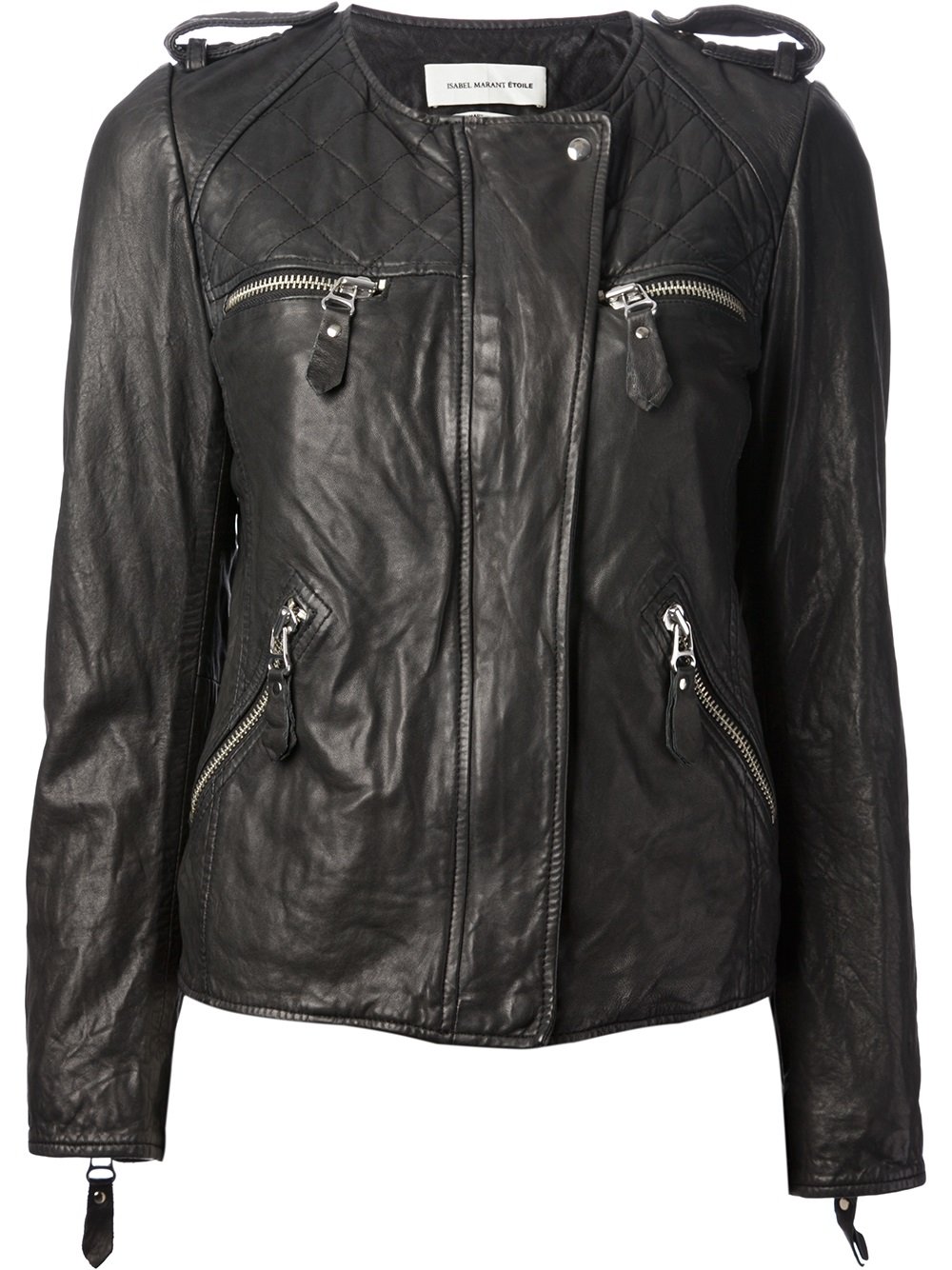 Lyst - Étoile Isabel Marant Kady Biker Jacket in Black