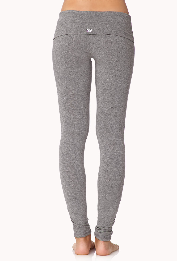 Lyst Forever 21 Cinched Skinny Yoga Legging in Gray