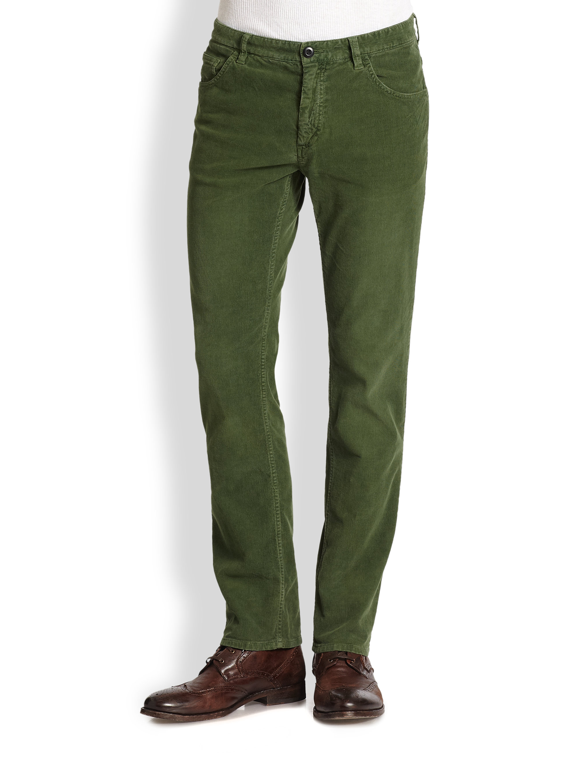 Gant Rugger Corduroy Pants in Green for Men (ARMY GREEN) | Lyst