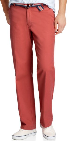 Izod Saltwater Straightfit Chino Pants in Red for Men (nantucket red ...