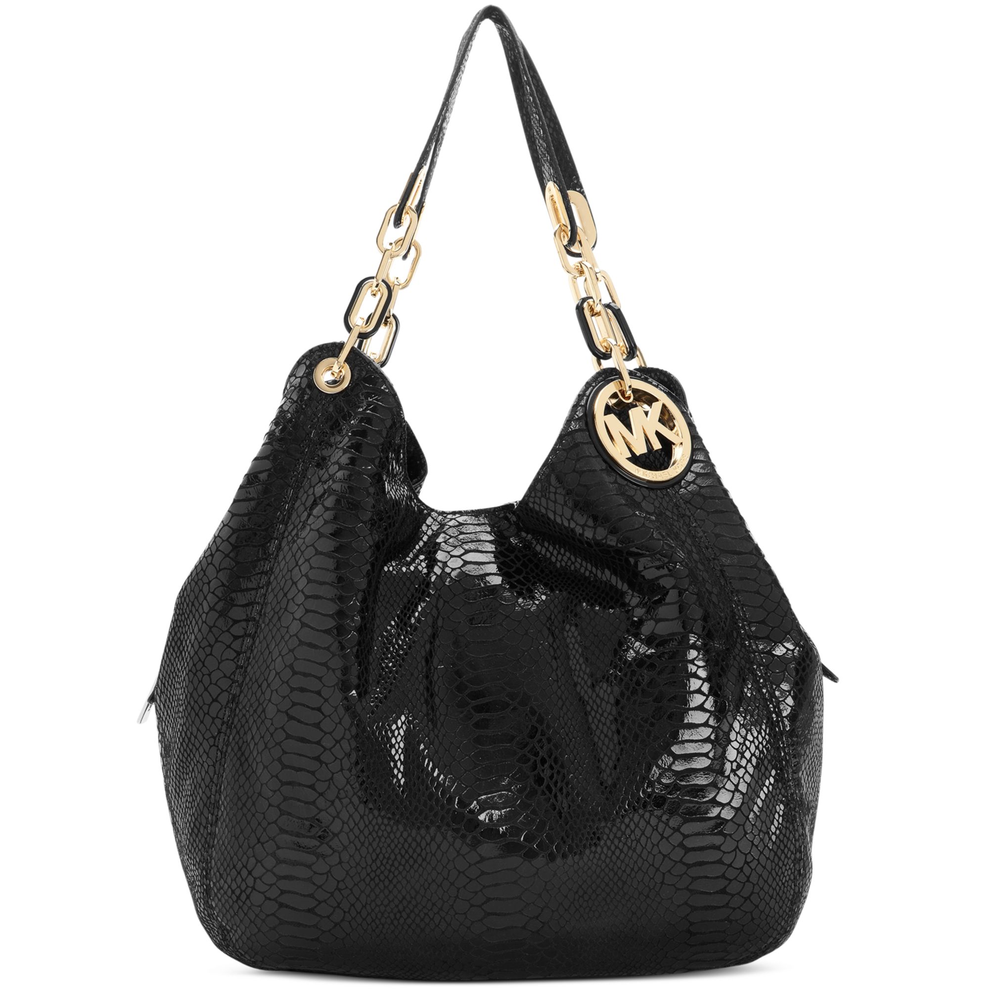 Lyst Michael Kors Fulton Large Shoulder Tote In Black Gallery