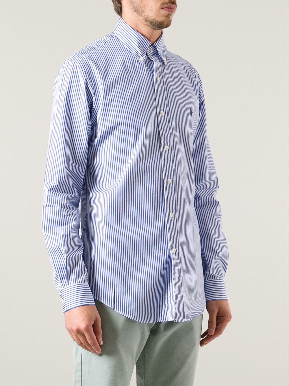 Lyst - Polo Ralph Lauren Striped Shirt in Blue for Men