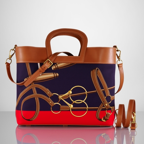 Lyst Ralph Lauren Equestrian Print Tote In Blue Gallery