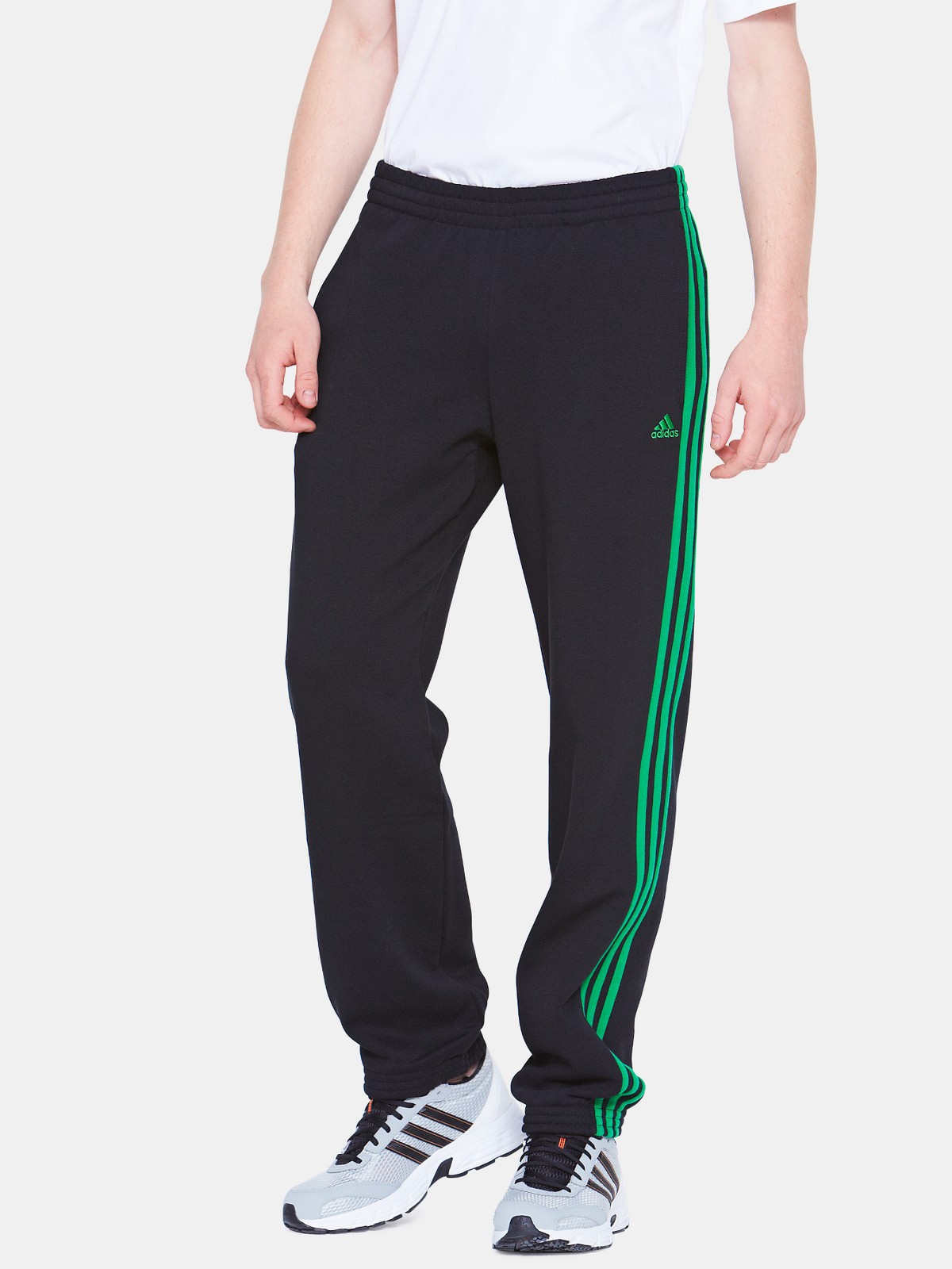 Adidas 3s Essentials Premium Marl Mens Fleece Pants in Green for Men ...