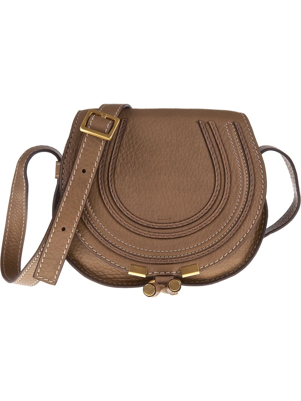 Lyst - Chloé Marcie Saddle Bag in Brown