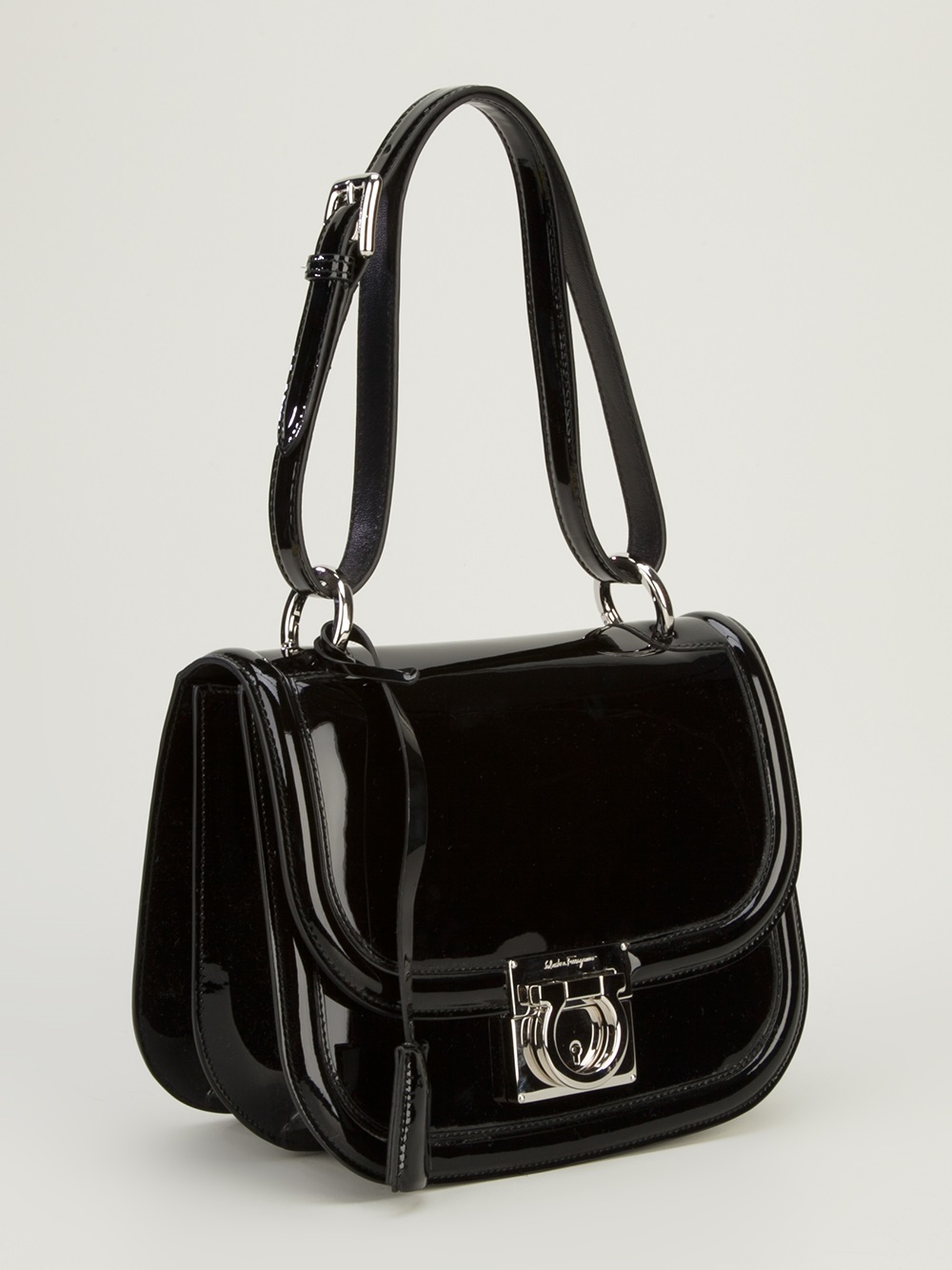 ferragamo black shoulder bag