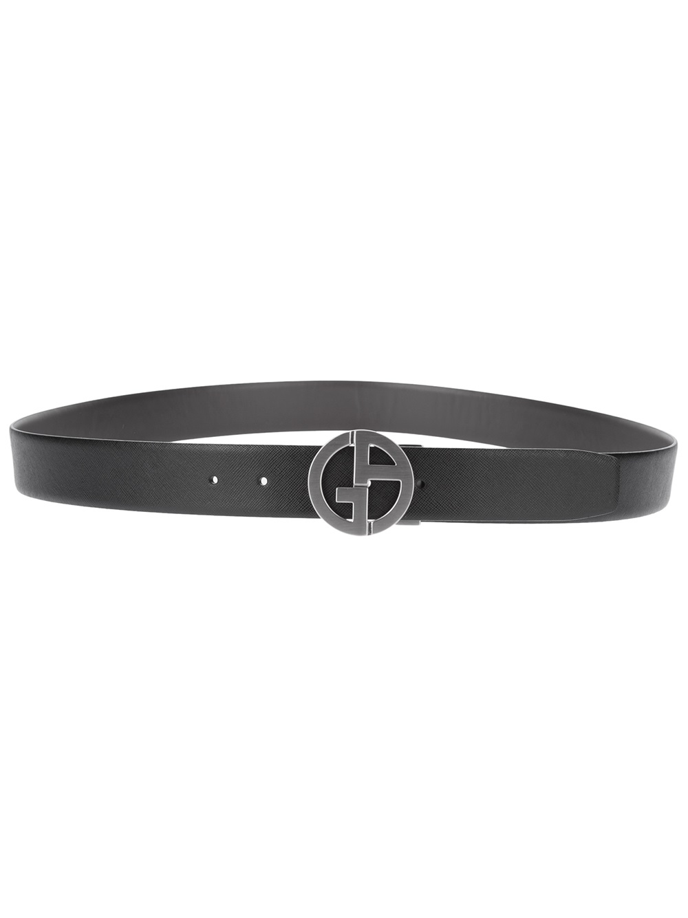 Giorgio Armani Logo Buckle Belt in Black for Men | Lyst